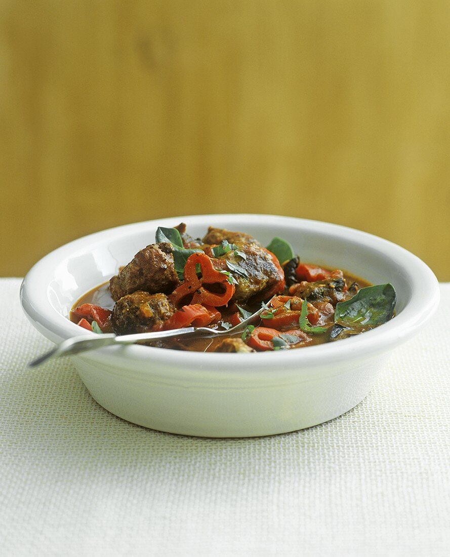 Low-fat sausage and vegetable stew