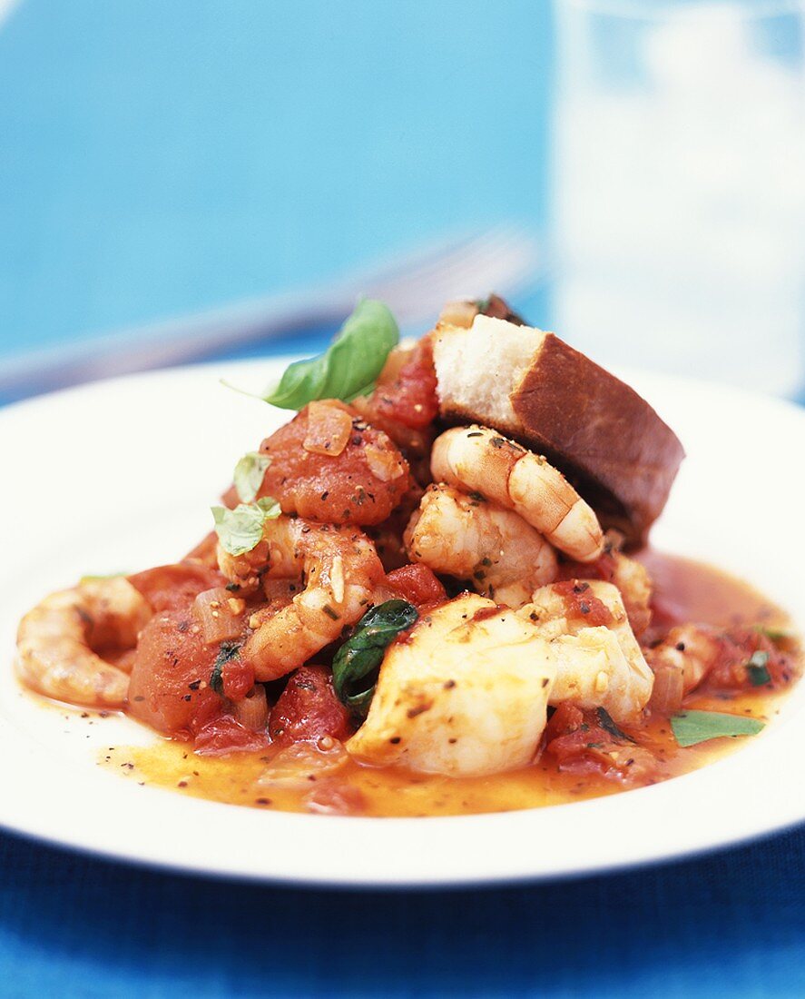 Mediterranean fish and seafood stew