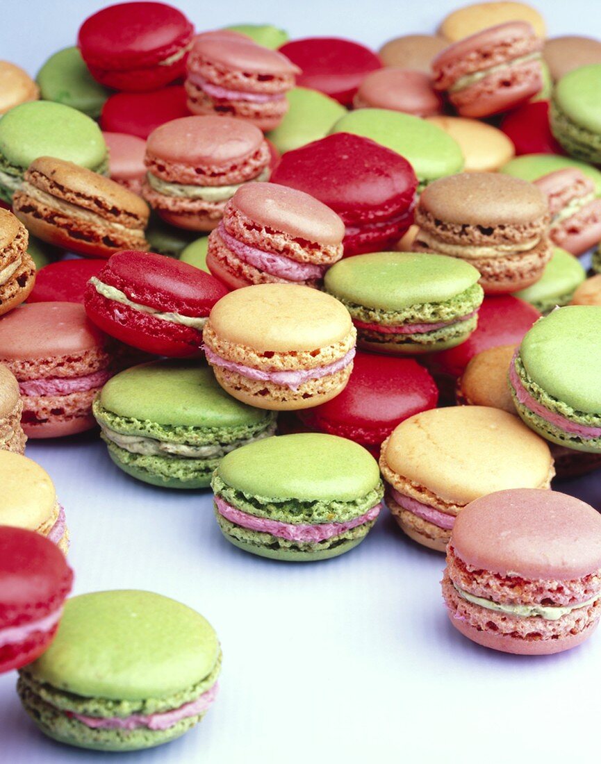 Coloured macarons (Small French cakes)