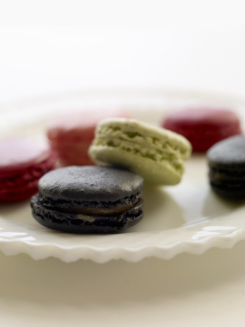 Verschiedene Macarons (französisches Kleingebäck)