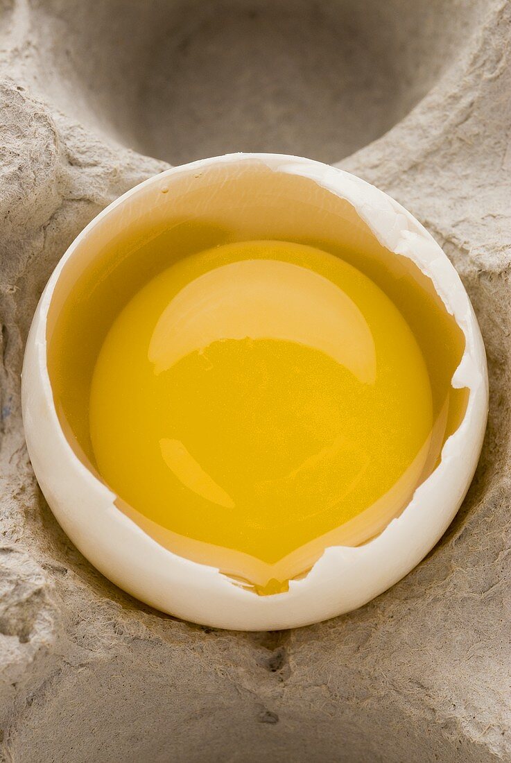 Raw egg in eggshell