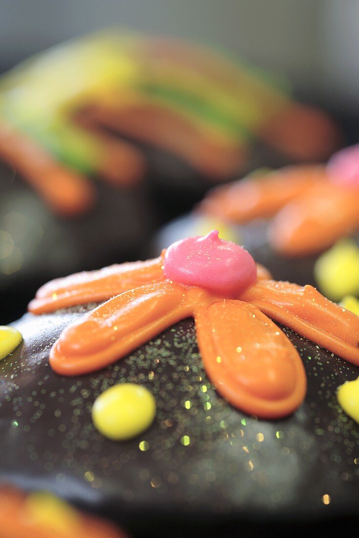 Decorated muffin (close-up)