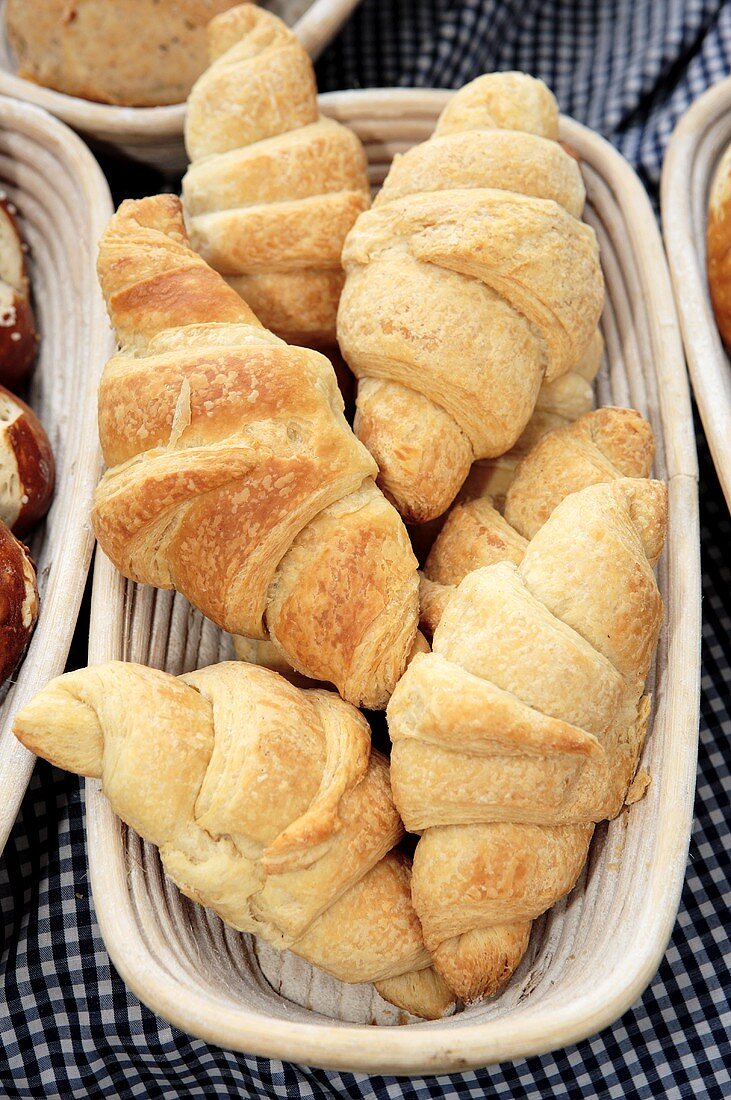 Home-baked organic croissants