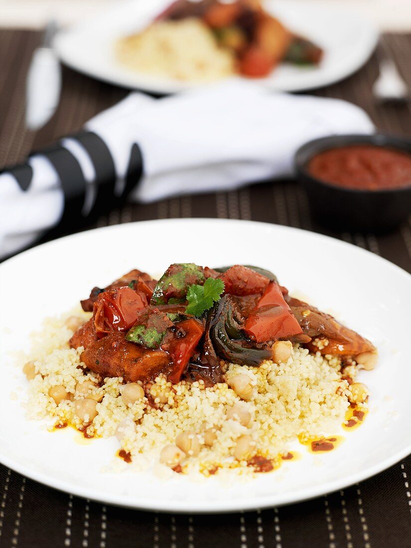 Gemüsetajine mit Couscous