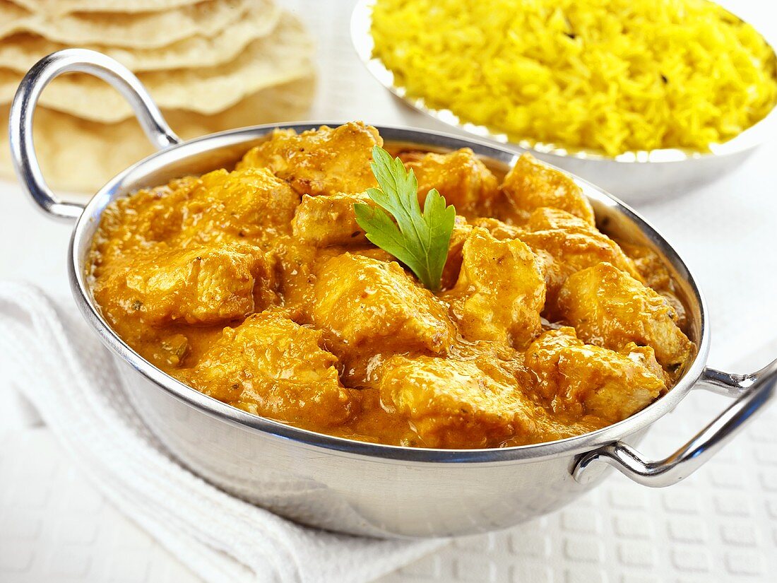 Chicken Tikka Masala mit Safranreis (Indien)