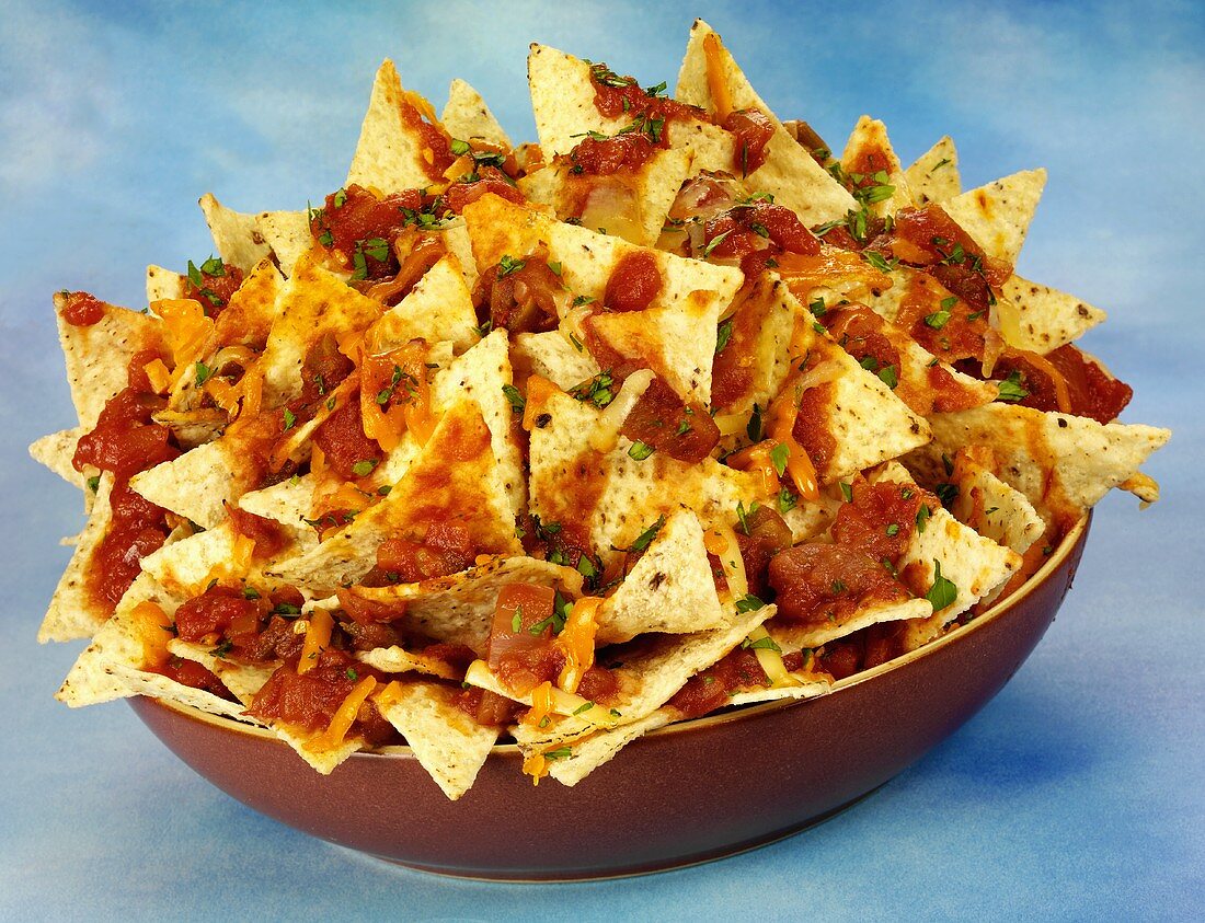 Texas nachos with salsa dip
