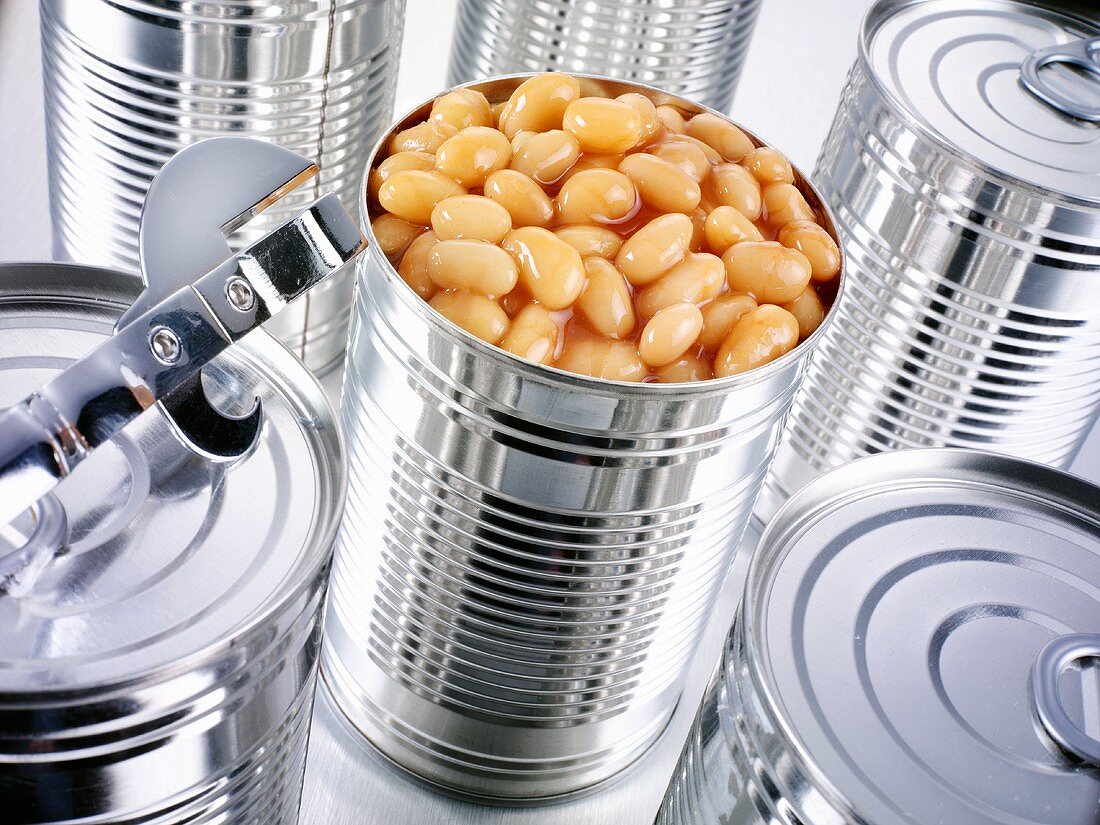 Tinned baked beans