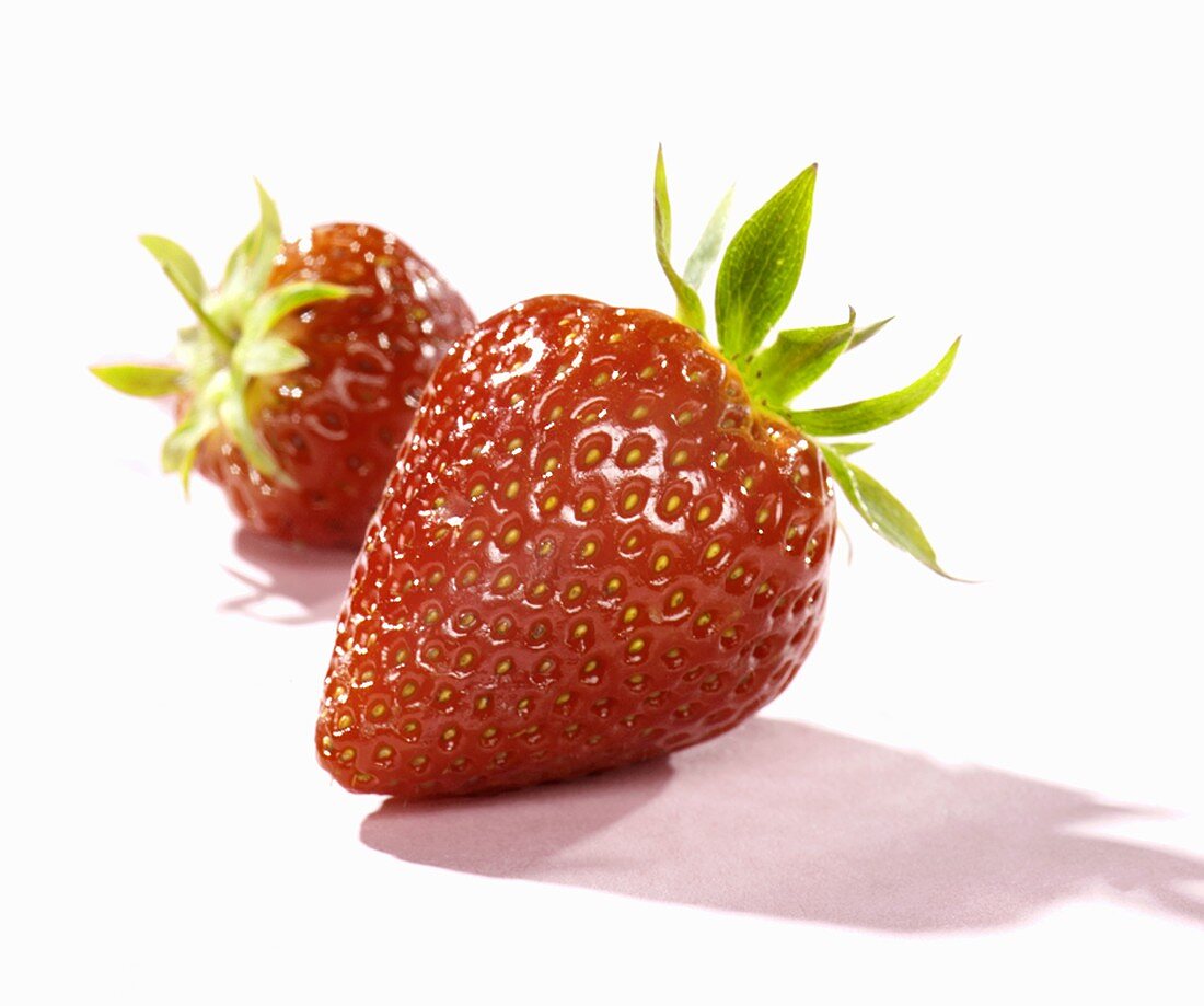 Two strawberries