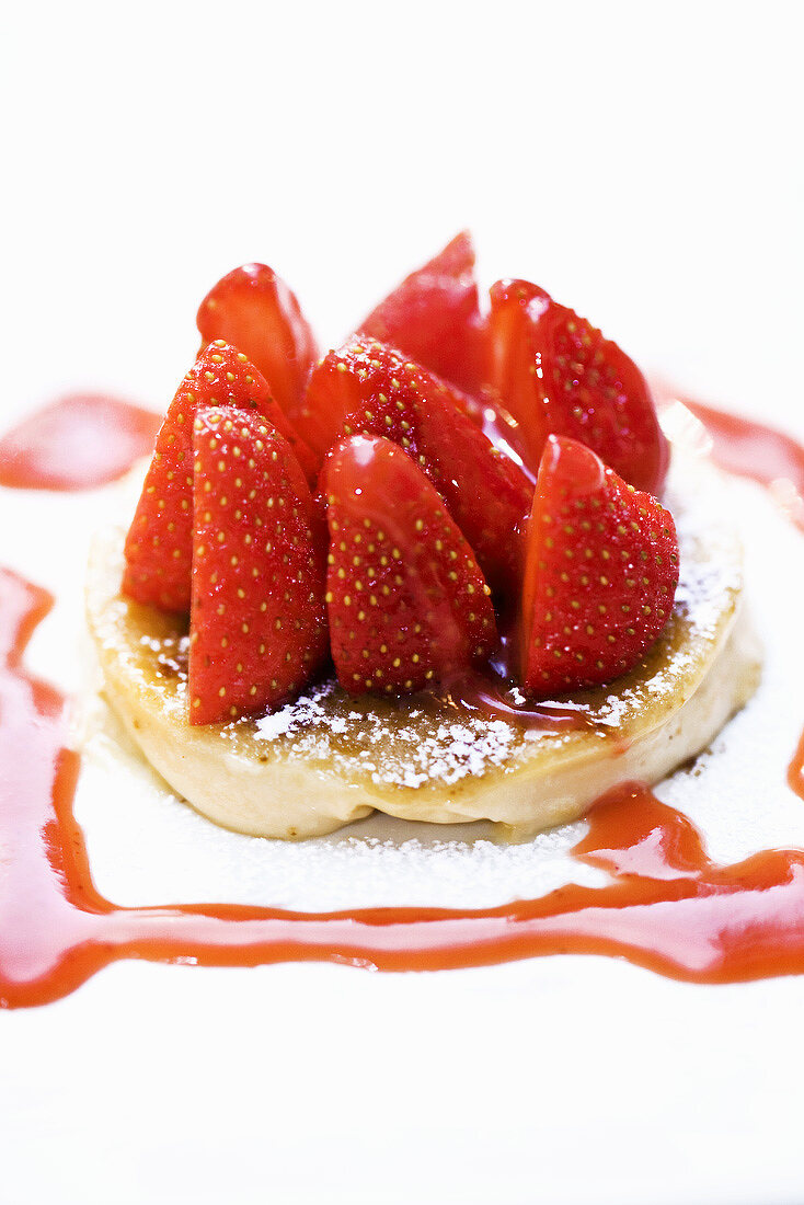 Pancake mit Erdbeeren