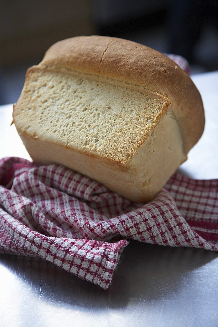 Freshly-baked white bread