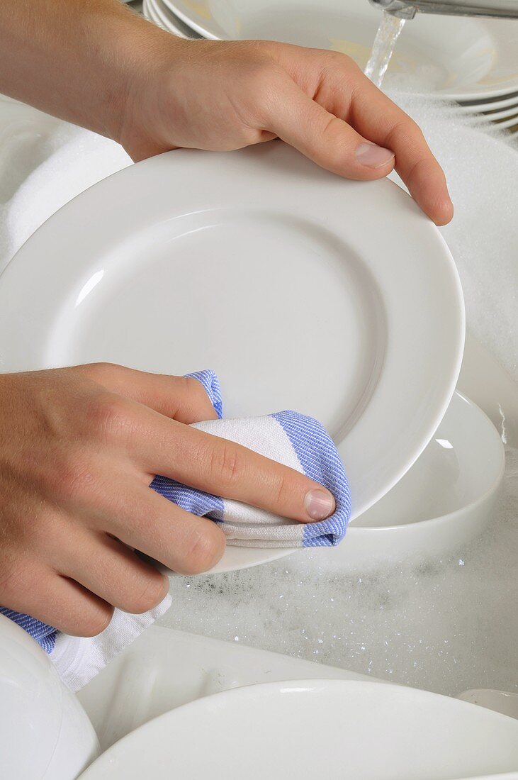 Drying a plate