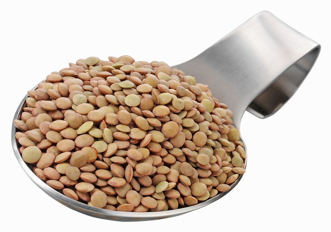 Lentils on a spoon