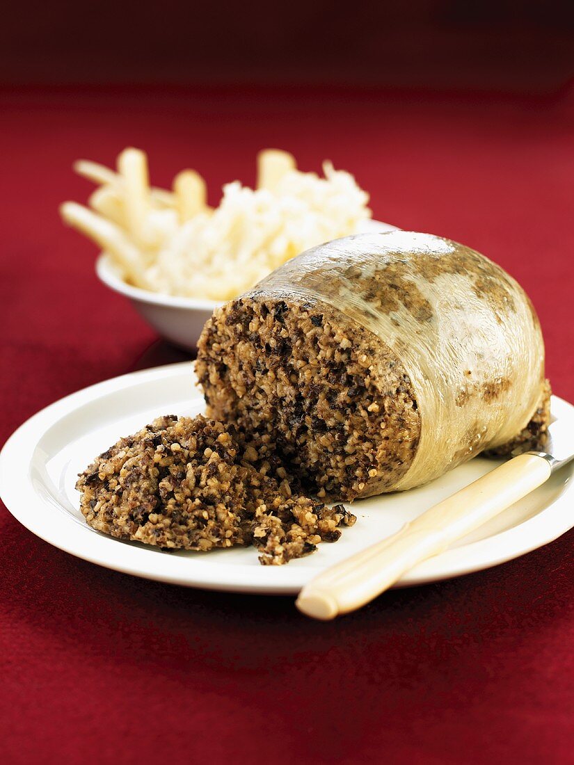 Angeschnittener Haggis (gefüllter Schafsmagen, Schottland)