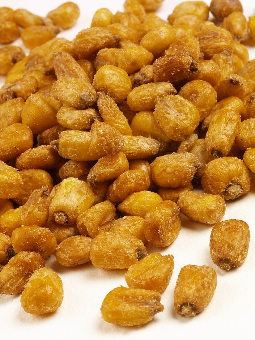 Roasted, salted corn kernels