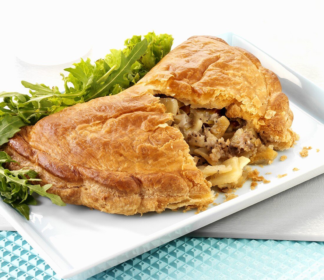 Cornish pasty (Meat and vegetable pasty, England)