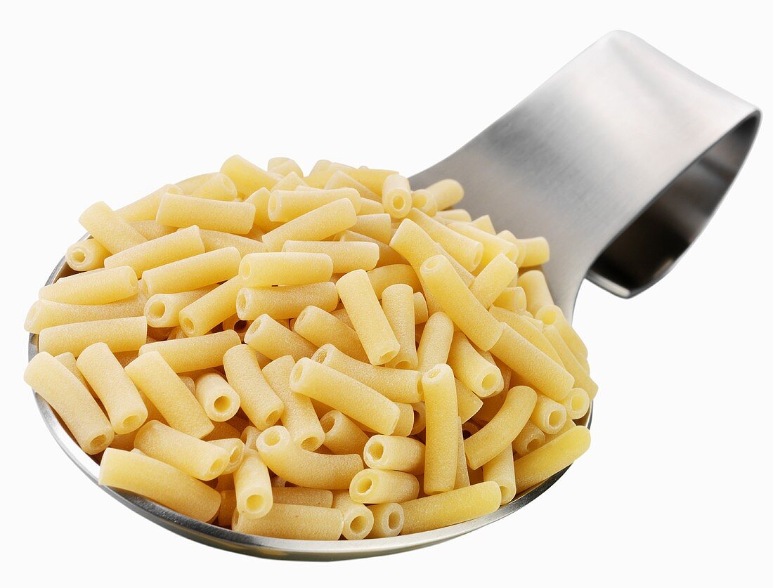 Macaroni on a spoon