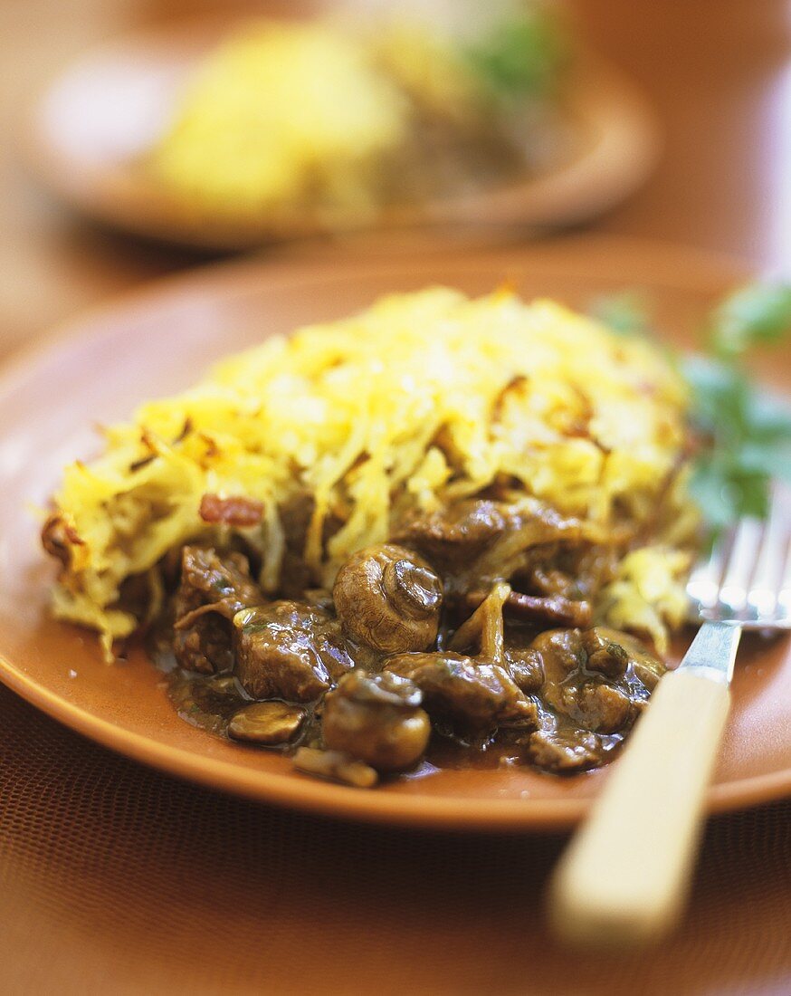 Shepherds Pie (Fleischauflauf mit Kartoffelkruste, England)