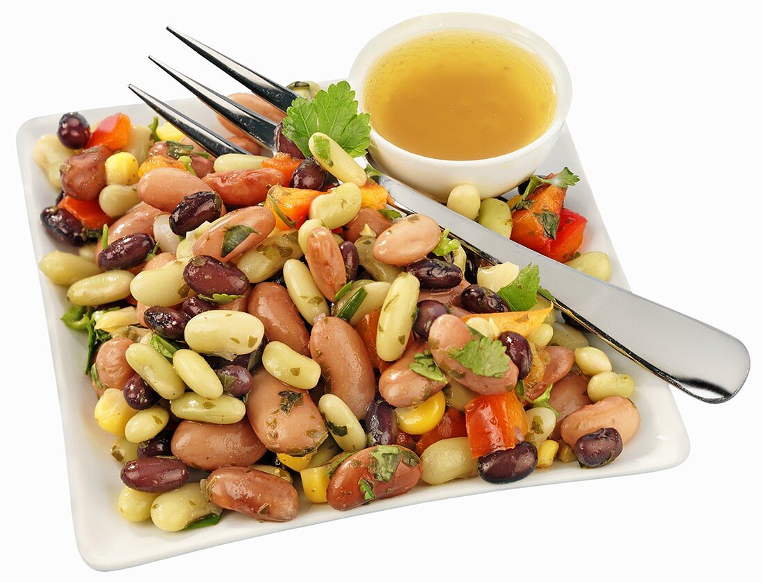 Three bean salad with vinaigrette