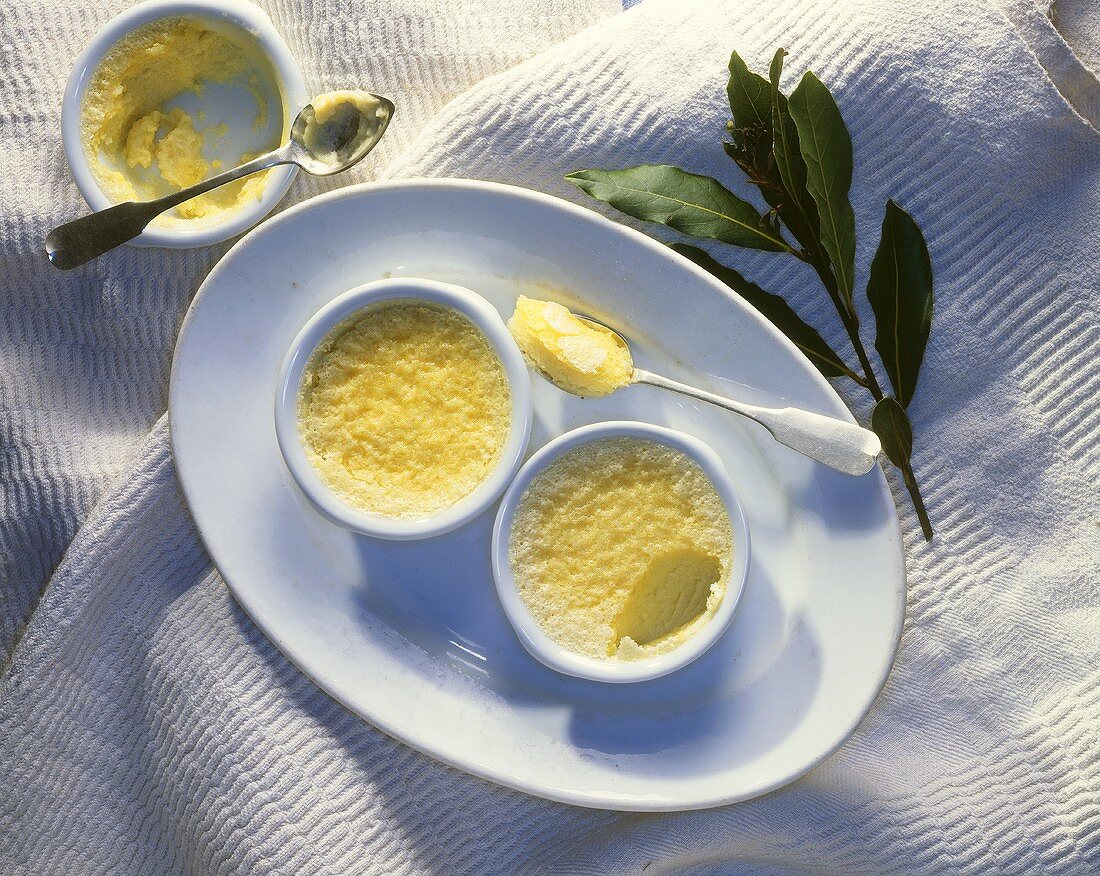 Gebackener Zitronen-Vanille-Pudding