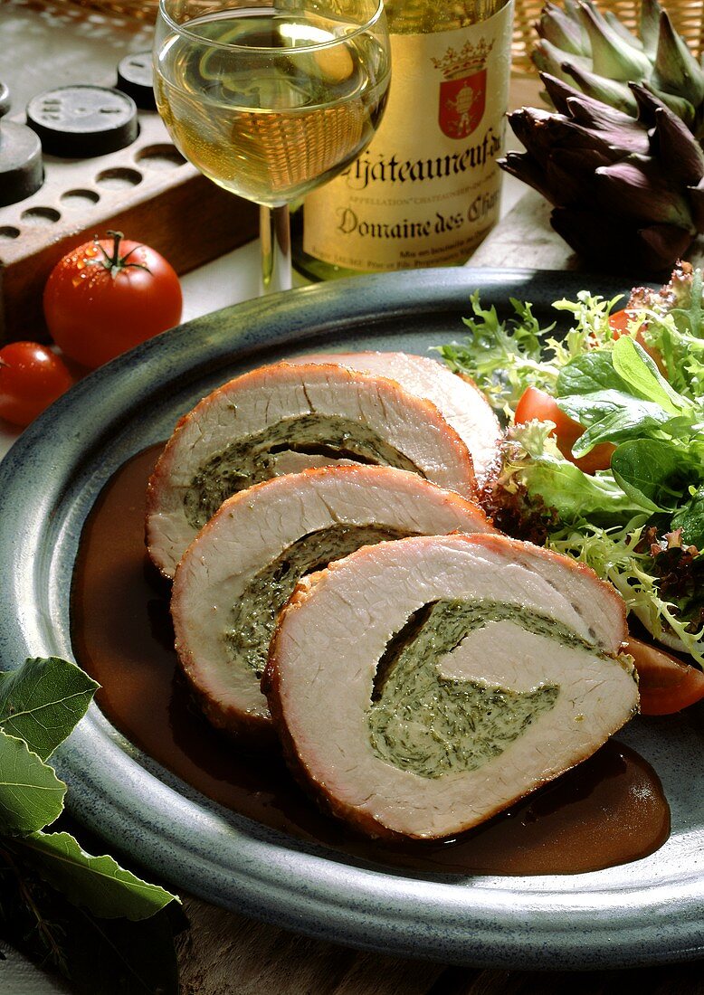 Roast Veal with Herb Filling