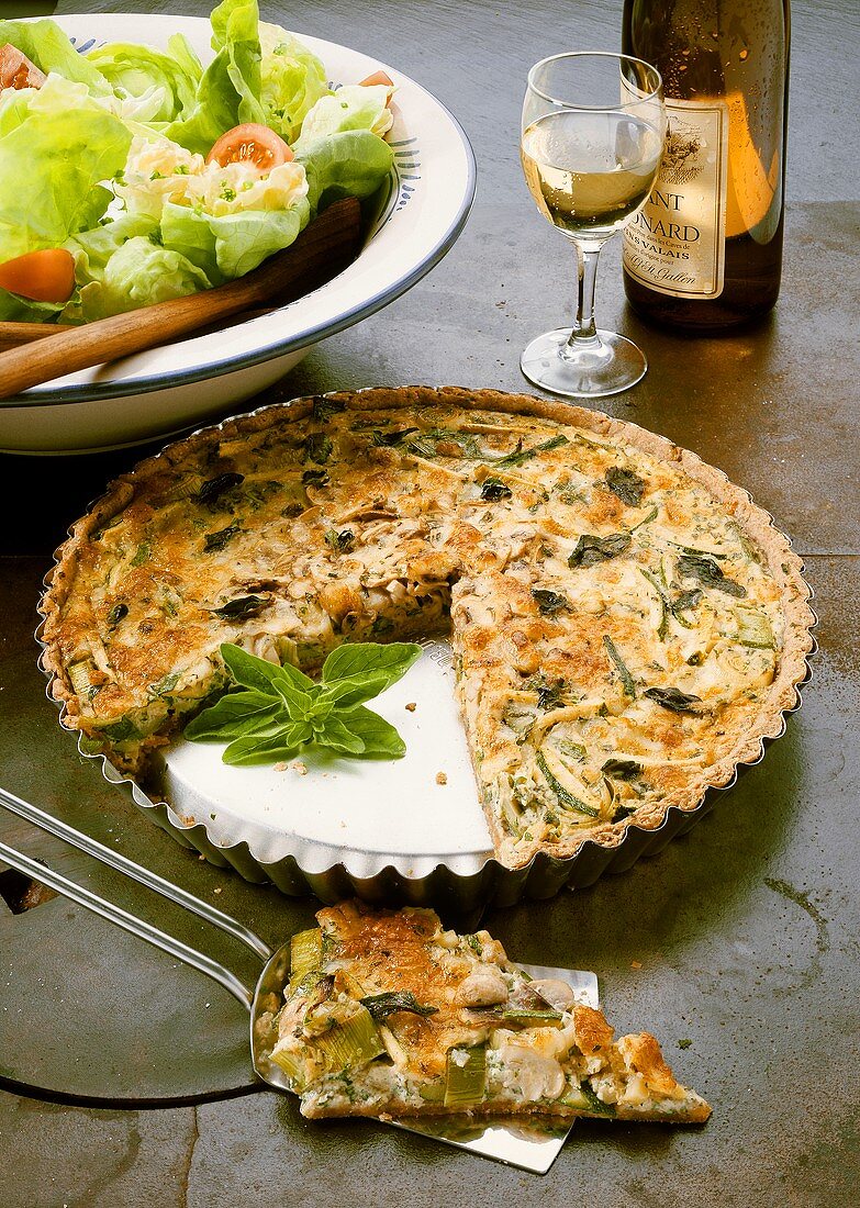 Wholemeal quiche with vegetables