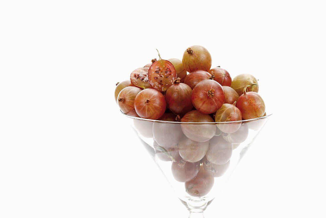Fresh gooseberries in a glass
