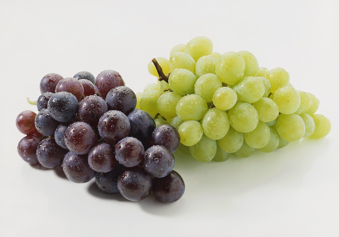 Red and white grapes