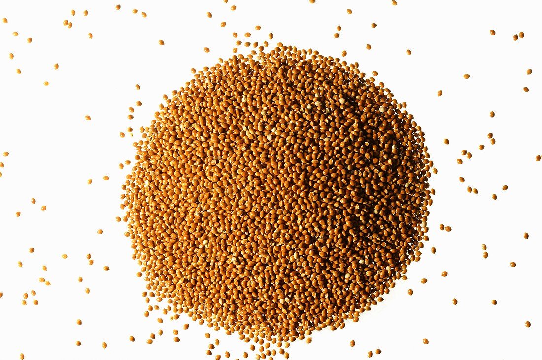 A heap of millet from above