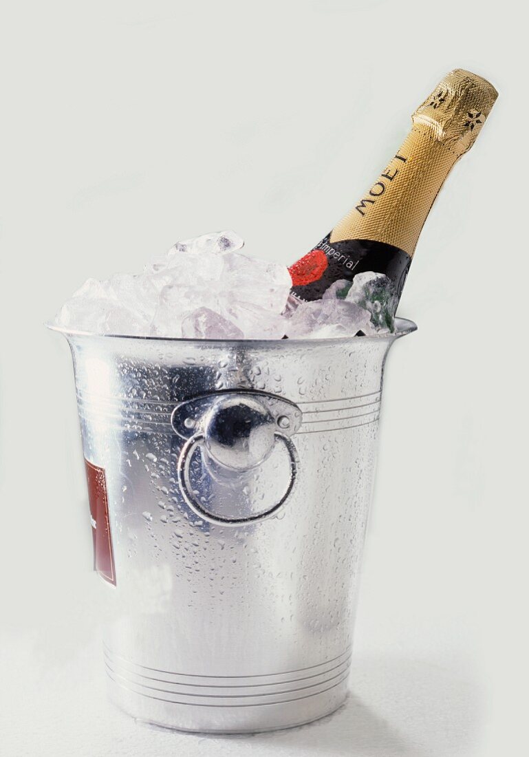 Bottle of Moet in a Champagne Cooler