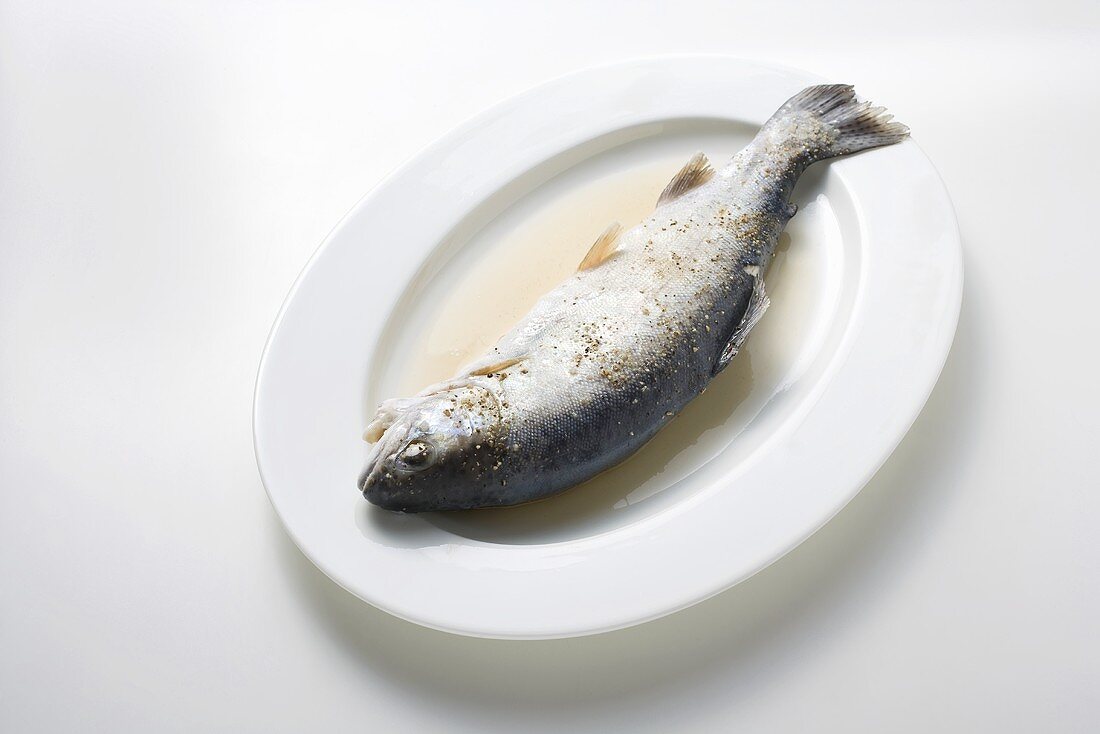 Steamed trout