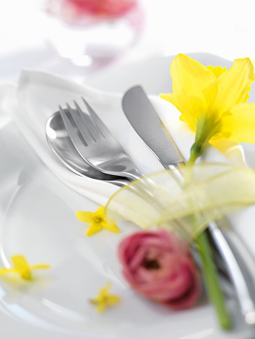 Easter place-setting (close-up)