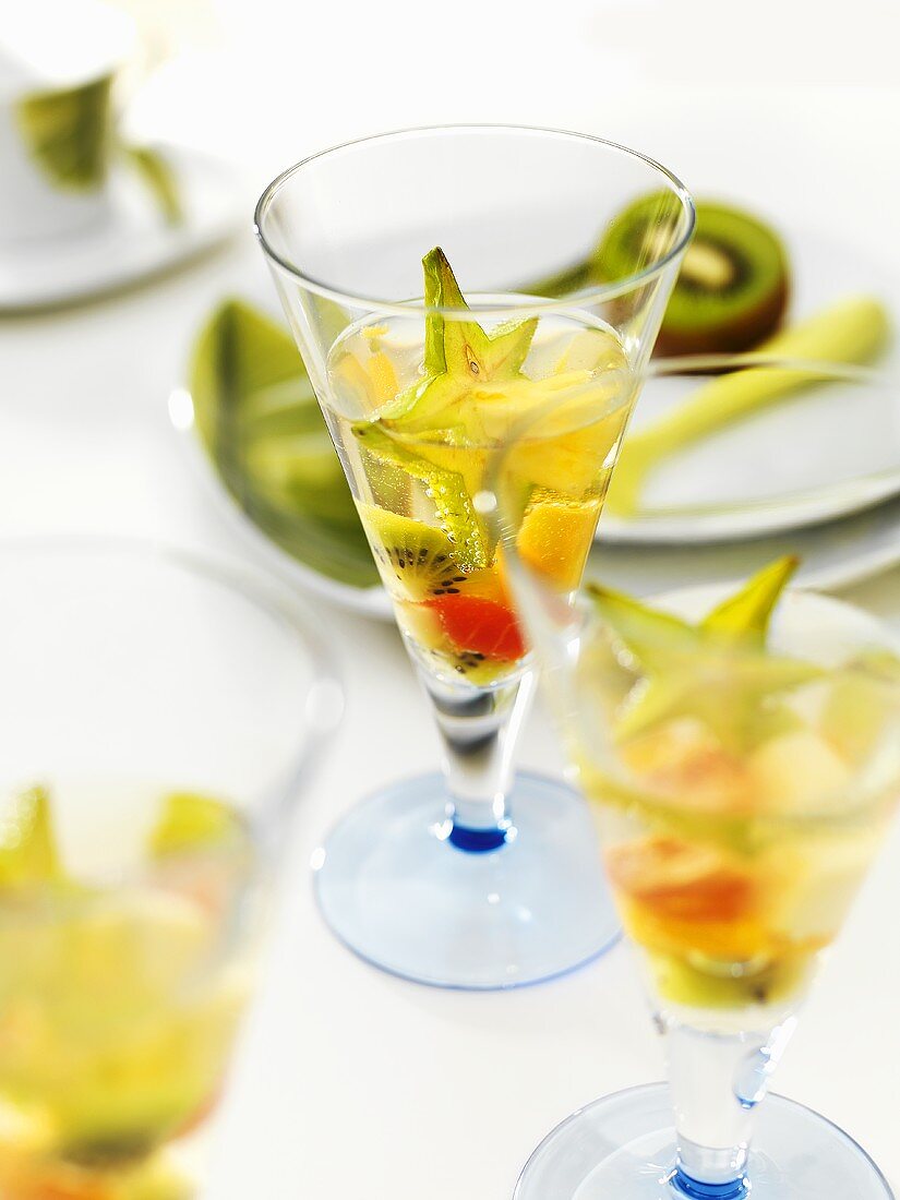 Cocktail with exotic fruit