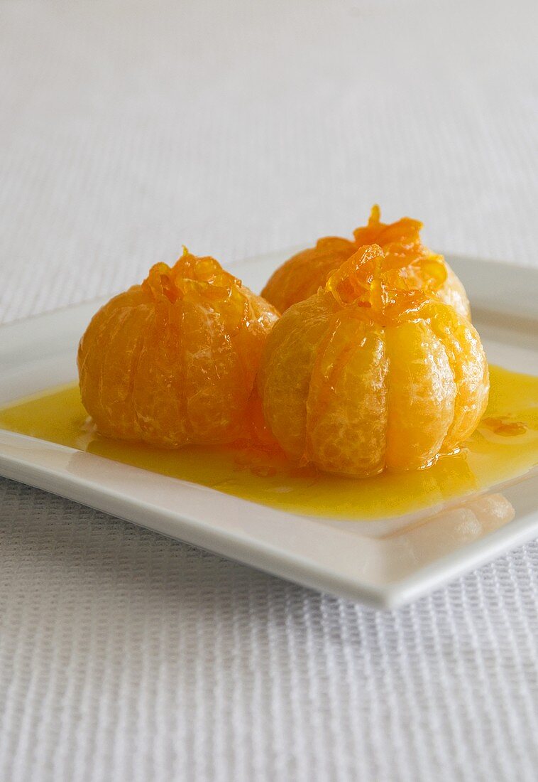 Glazed clementines