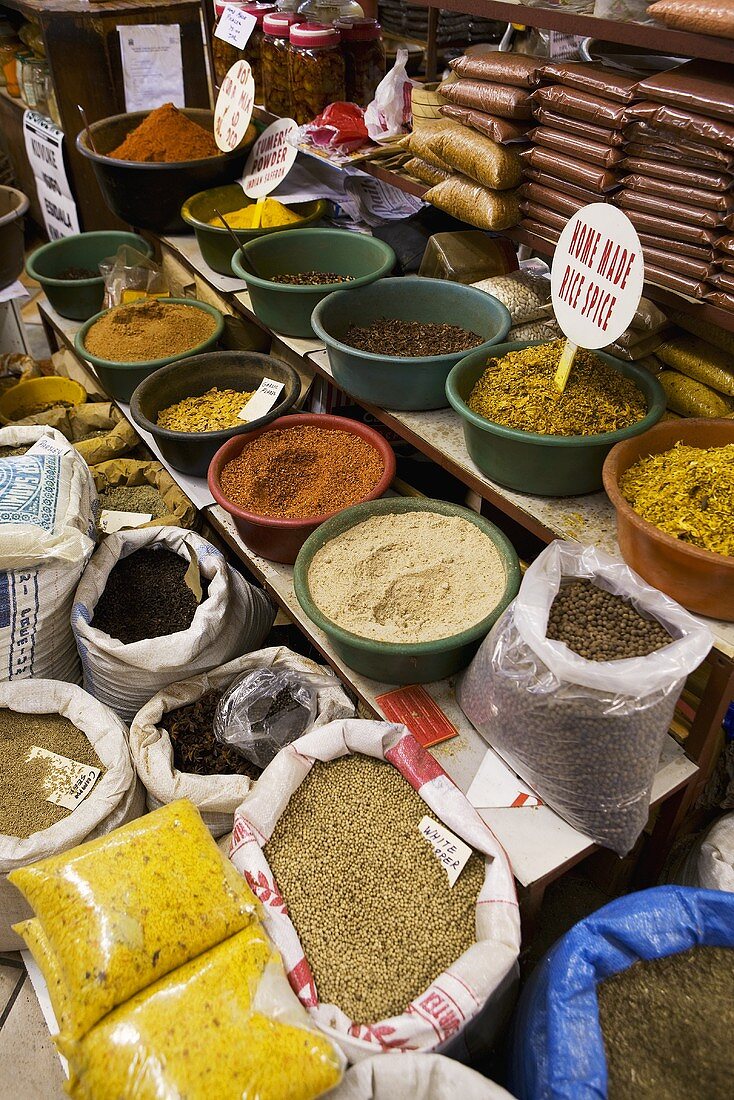 Indian spices at a market