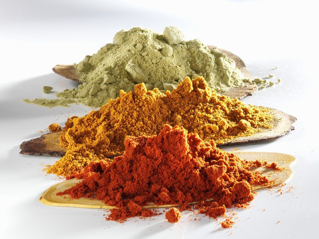 Various types of paprika