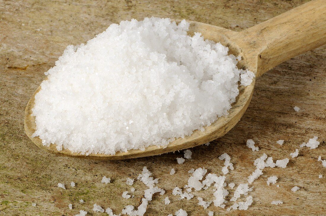 Fleur de sel, white sea salt from the Atlantic