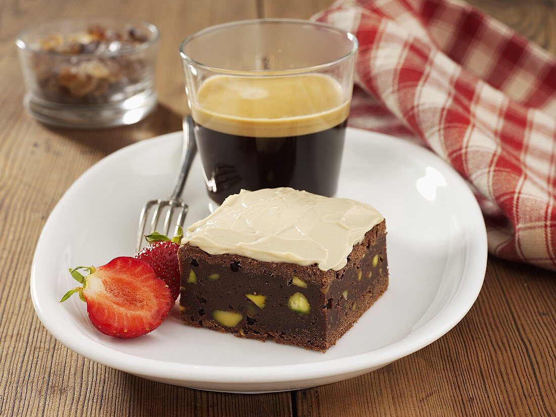 Coffee and chocolate slice