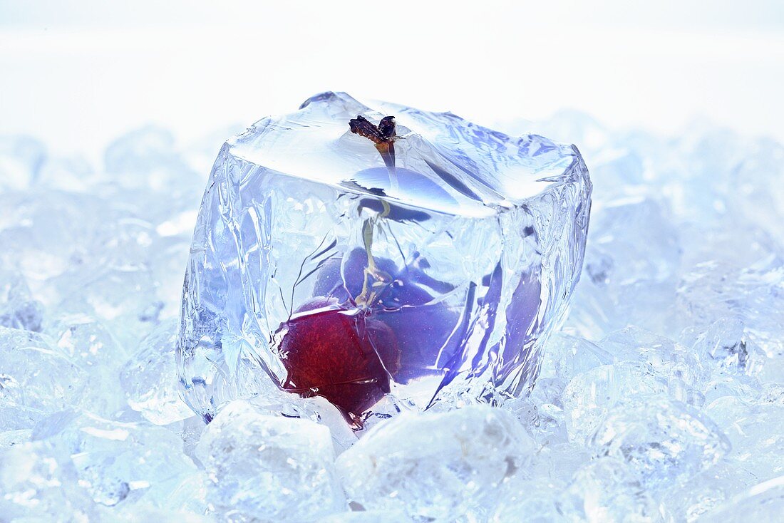 Cherry in a block of ice