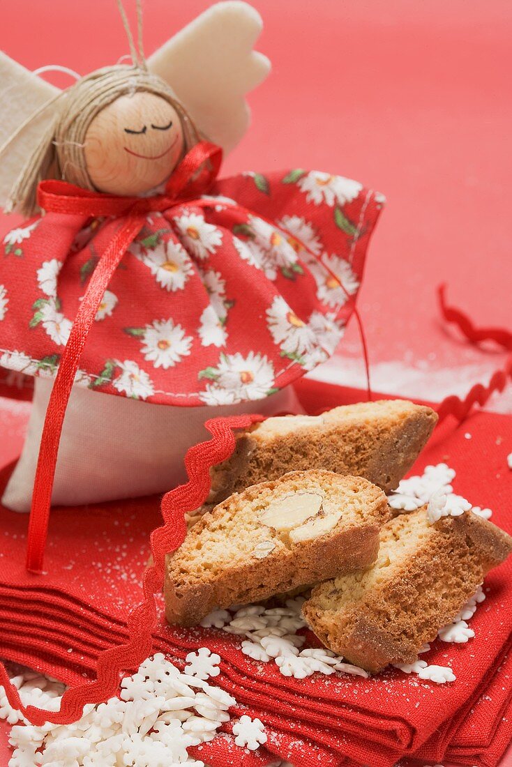 Cantucci di Natale (Cantucci with Christmas decoration, Italy)