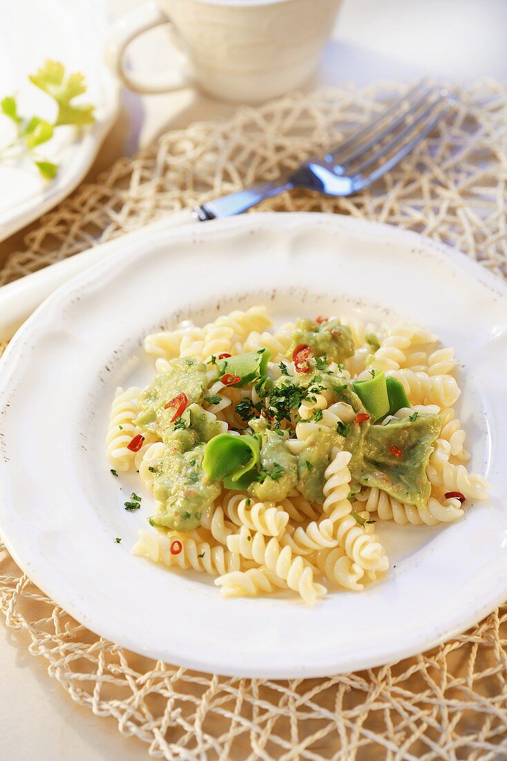 Fusilli mit Avocadosauce