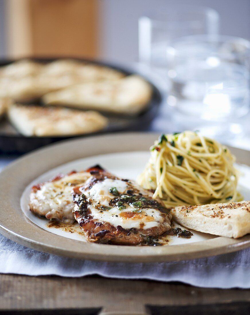 Saltimbocca mit Spaghetti