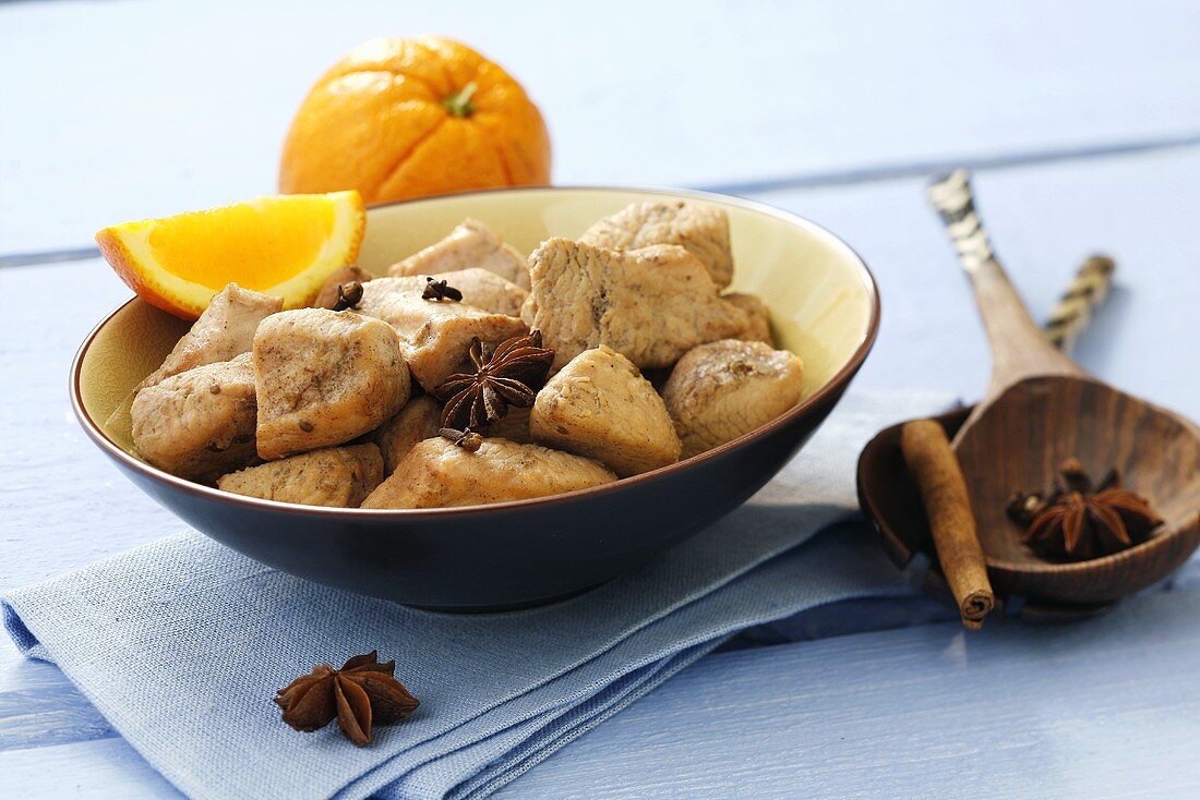 Gebratene Putenbrust mit Anis, Zimt und Orange