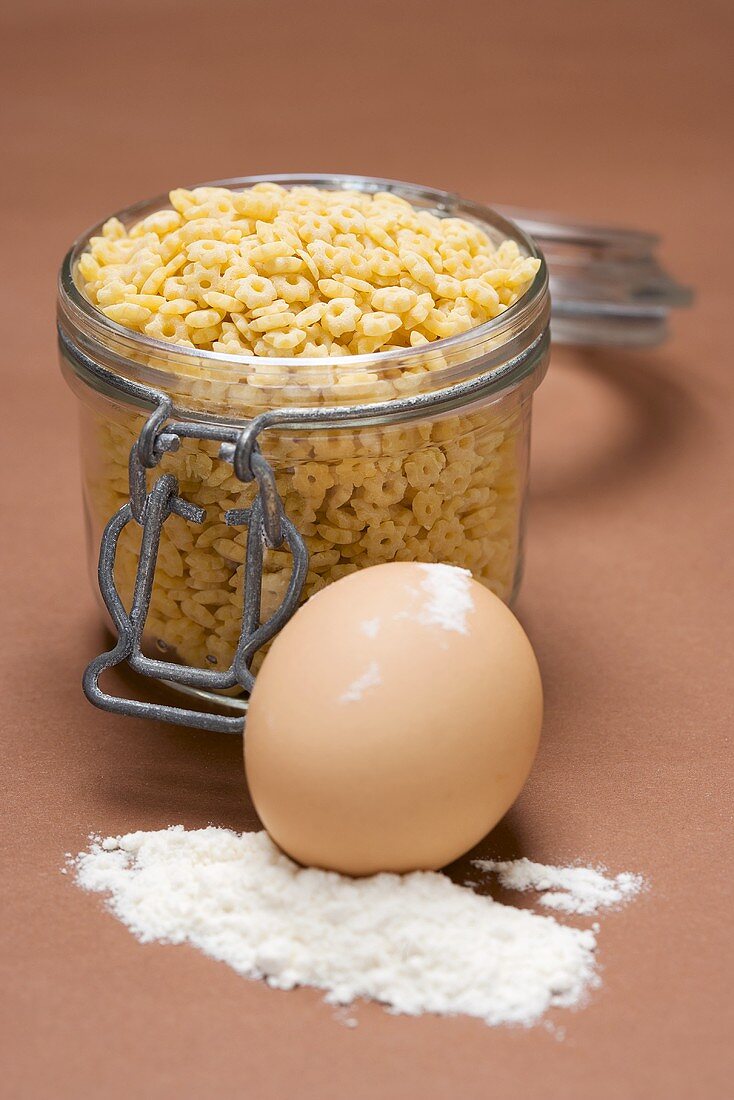 Flour, egg and egg pasta