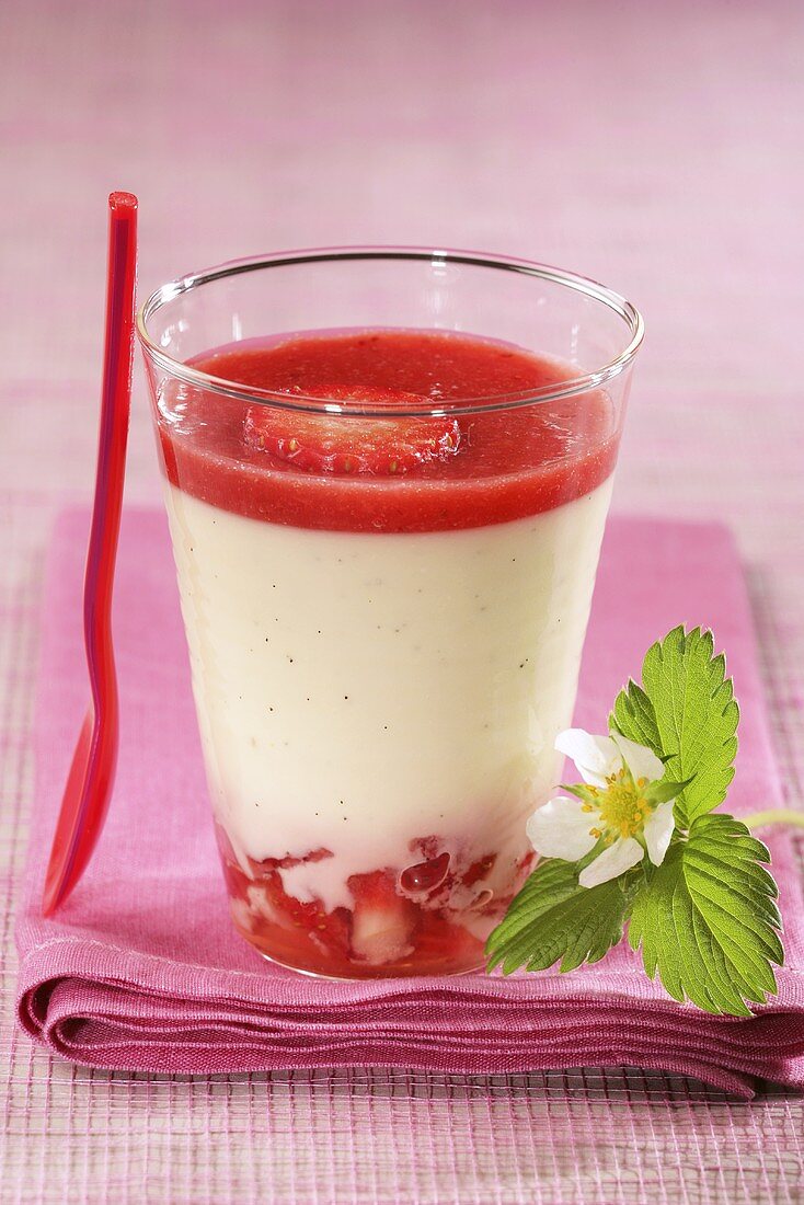 Panna Cotta mit Erdbeeren