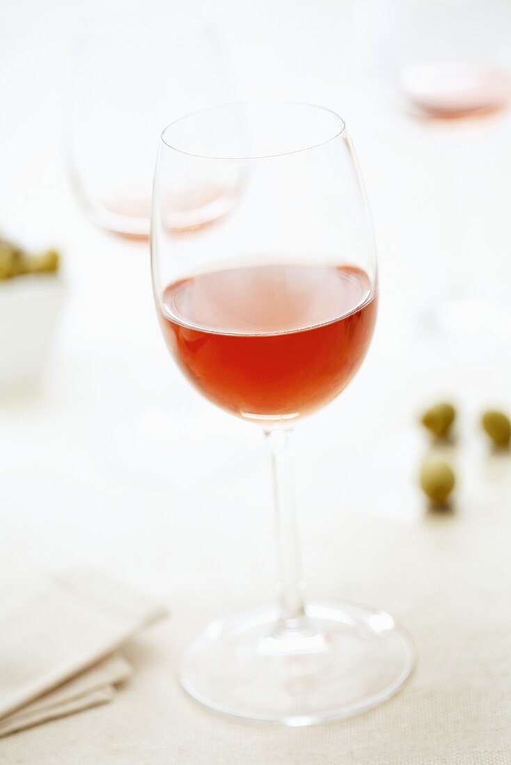 Rosewein im Glas