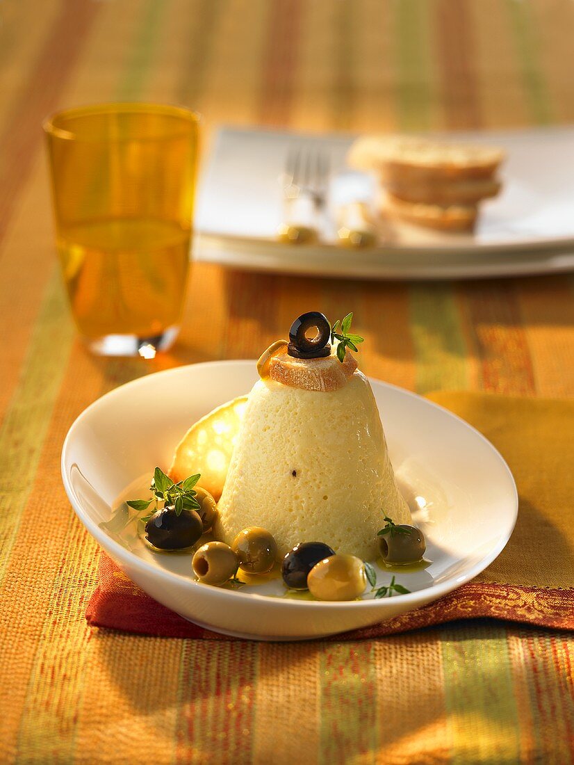 Pecorino mousse with olives