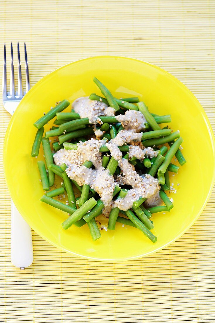 Bohnensalat mit Sesam