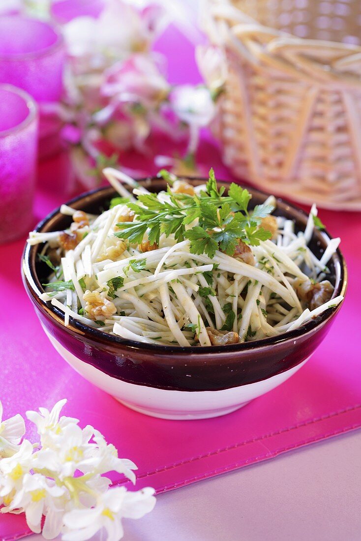 Celeriac and walnut salad