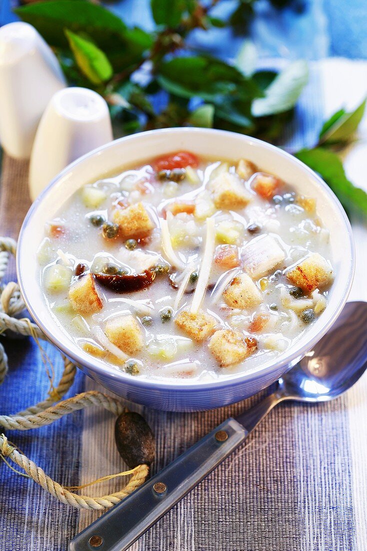 Traditional fish soup from Poland