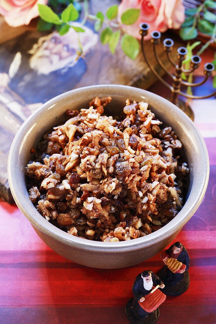 Jewish dessert made with dried fruit and nuts